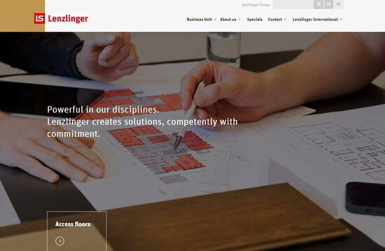 New Website Lenzlinger EN